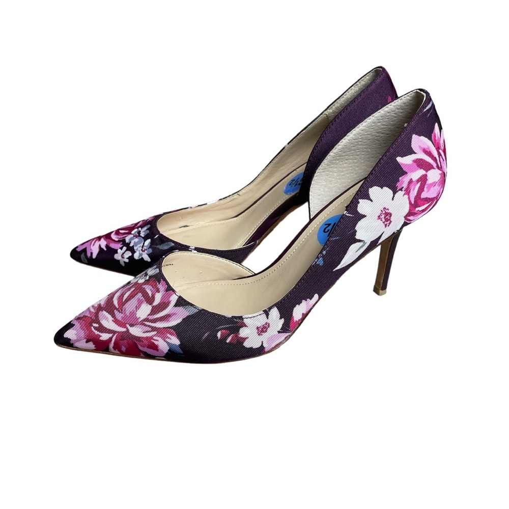 White House Black Market Ella D'Orsay Floral Pump Heels Size 6.5
